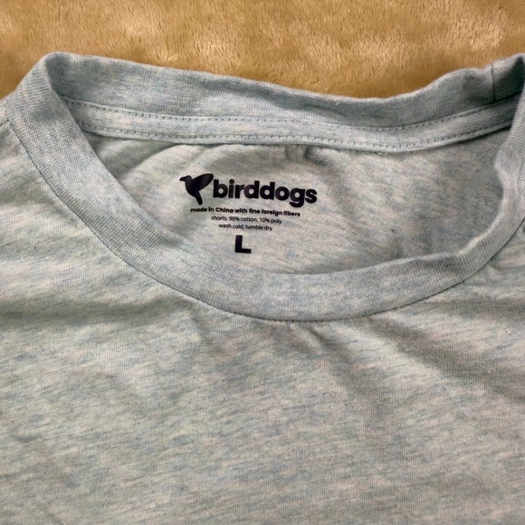 Bird Dogs Pocket T Shirt Mens Large Teal‎ Heathered Short Sleeve Casual Top - Picture 2 of 6